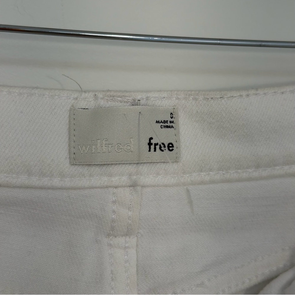 Aritzia Wilfred white Frayed Mini Skirt - Picture 4 of 7